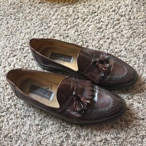 Johnston & Murphy Brown Leather Tassel Loafer Size Men’s 10.5